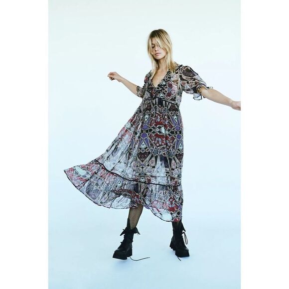 Free people - Carmella Maxi Dress Size M - Picture 4 of 9